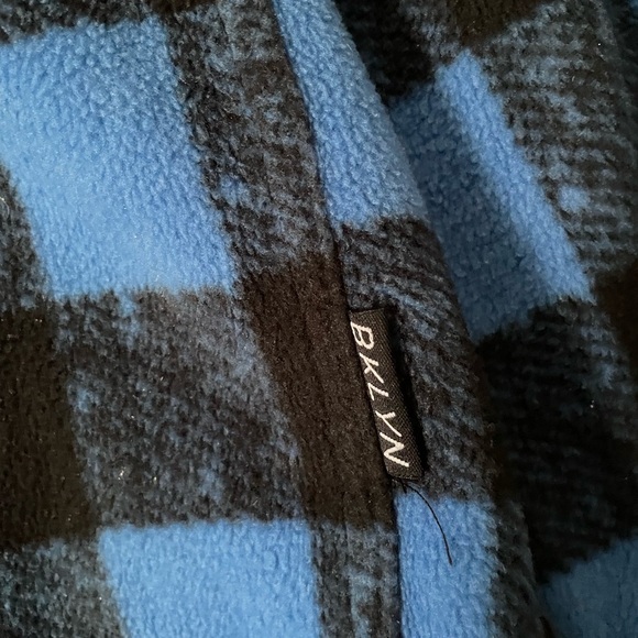 Trademark Brooklyn Cloth MFG Co. Mens Shirt Shacket XL Buffalo Plaid Blue Black - Picture 5 of 9